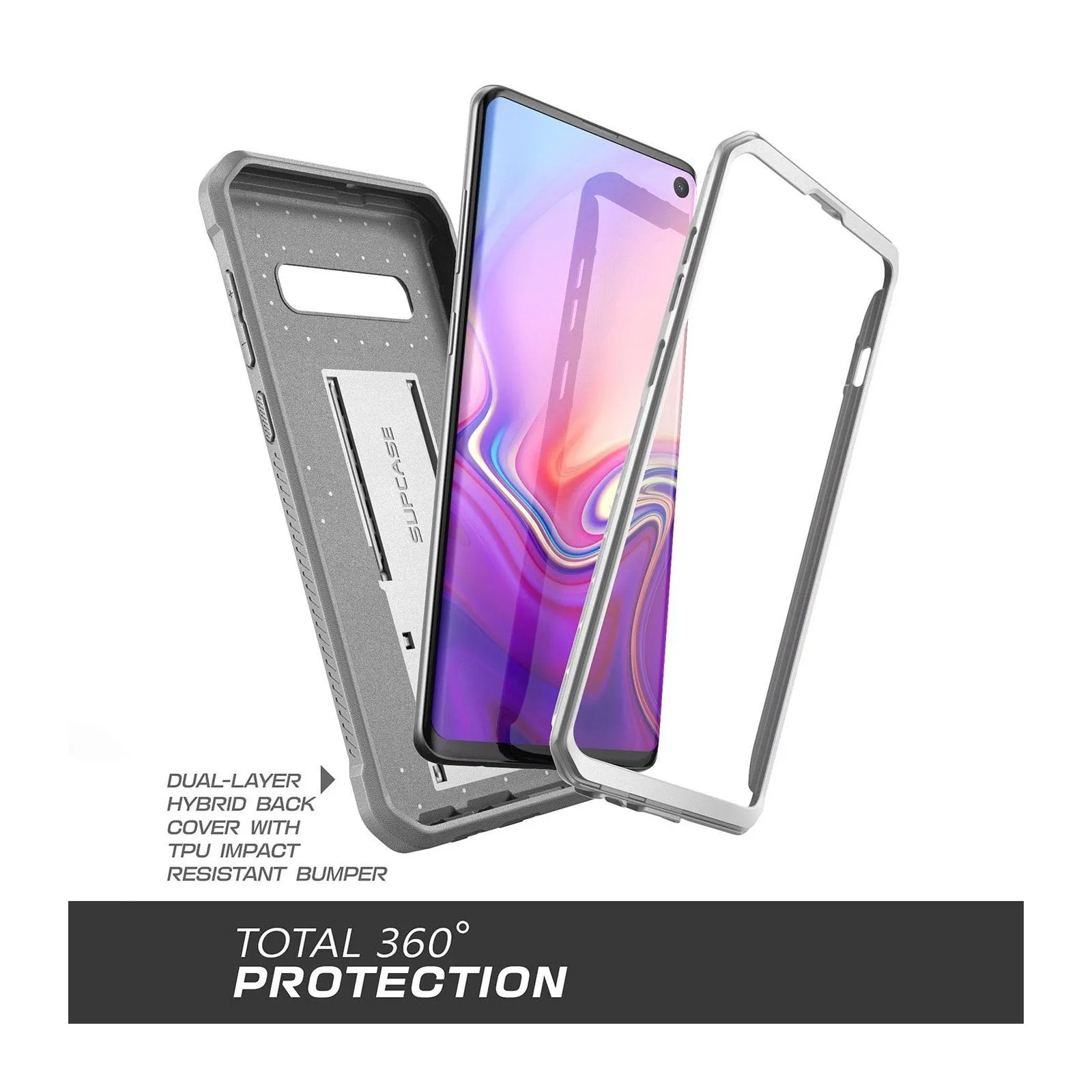 Trending Now Galaxy S10 Unicorn Beetle Pro Rugged Holster Case Without Screen Protector-White  Limited Availability!