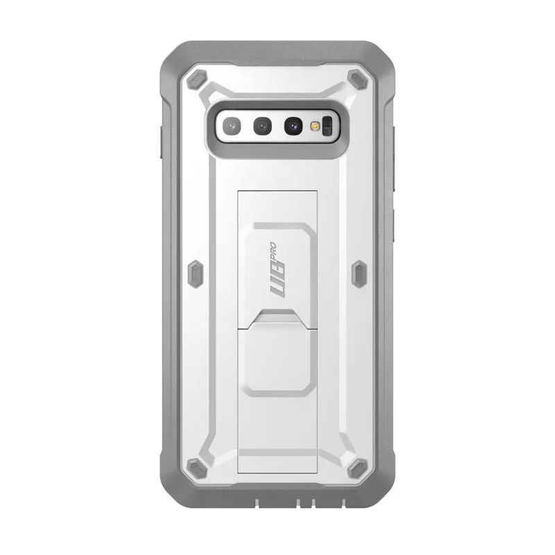 Trending Now Galaxy S10 Unicorn Beetle Pro Rugged Holster Case Without Screen Protector-White  Limited Availability!