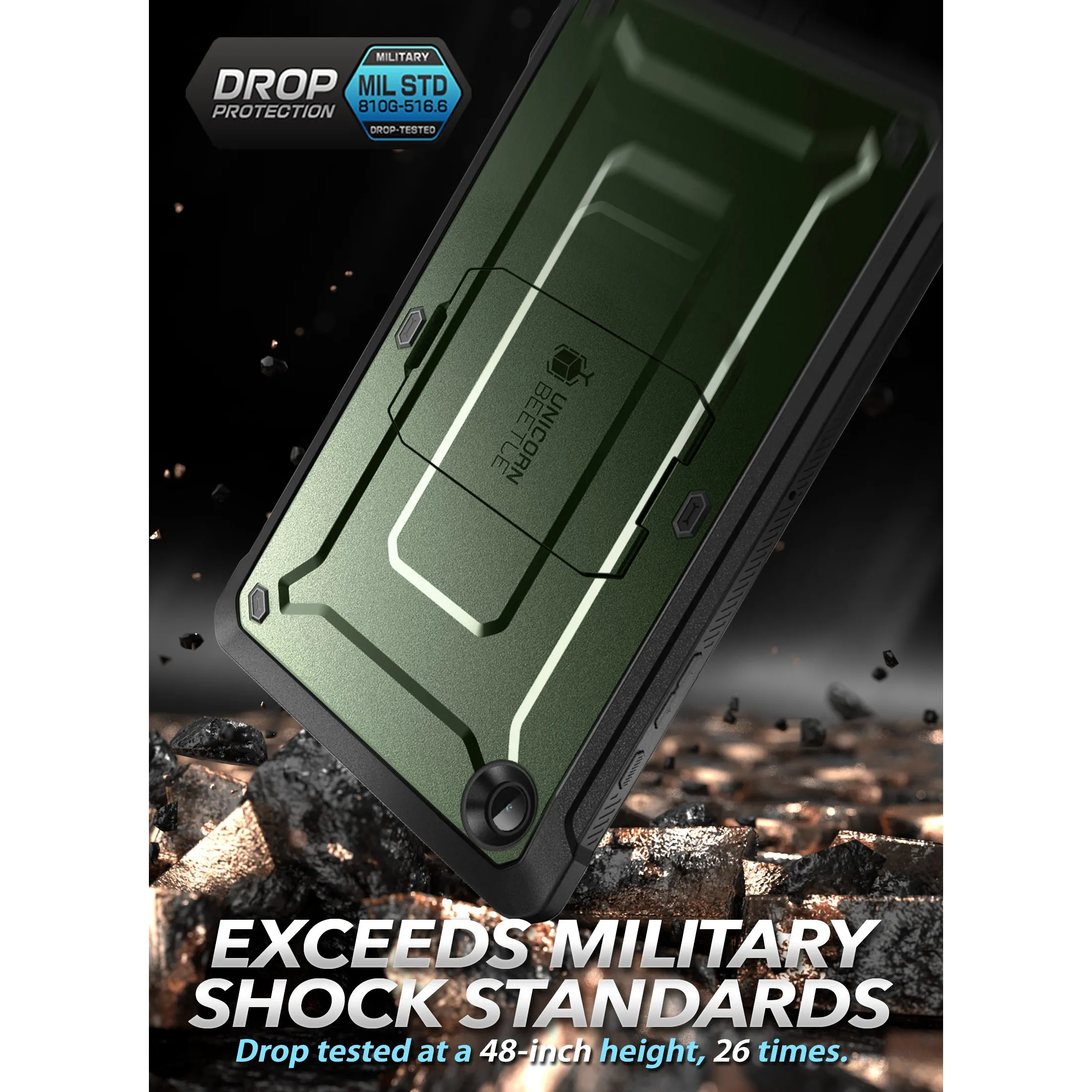 Trending Now Galaxy Tab A8 10.5 inch (2022) Unicorn Beetle PRO Full-Body Case-Dark Green  Almost Sold Out!