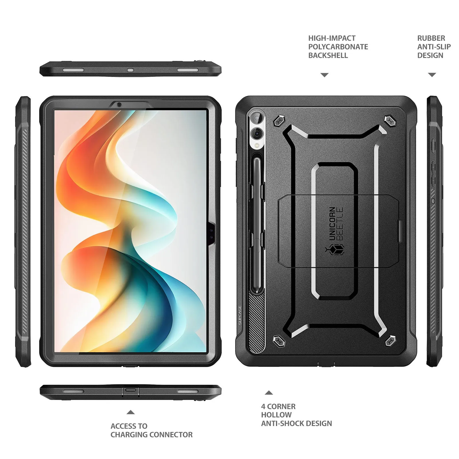 Trending Now Galaxy Tab S10  12.4 inch (2024) Unicorn Beetle PRO Rugged Case-Black  Limited Availability!