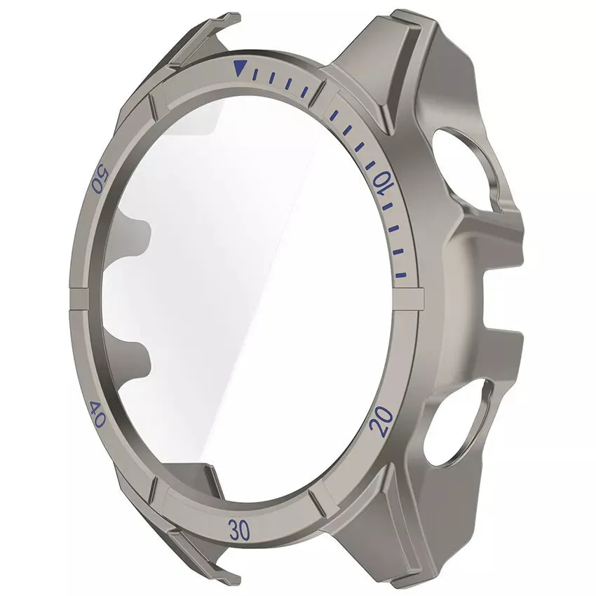 Trending Now Garmin Fenix 8 - 51mm SOLAR Hard Case with Glass (Titanium/Blue)  Today Only!