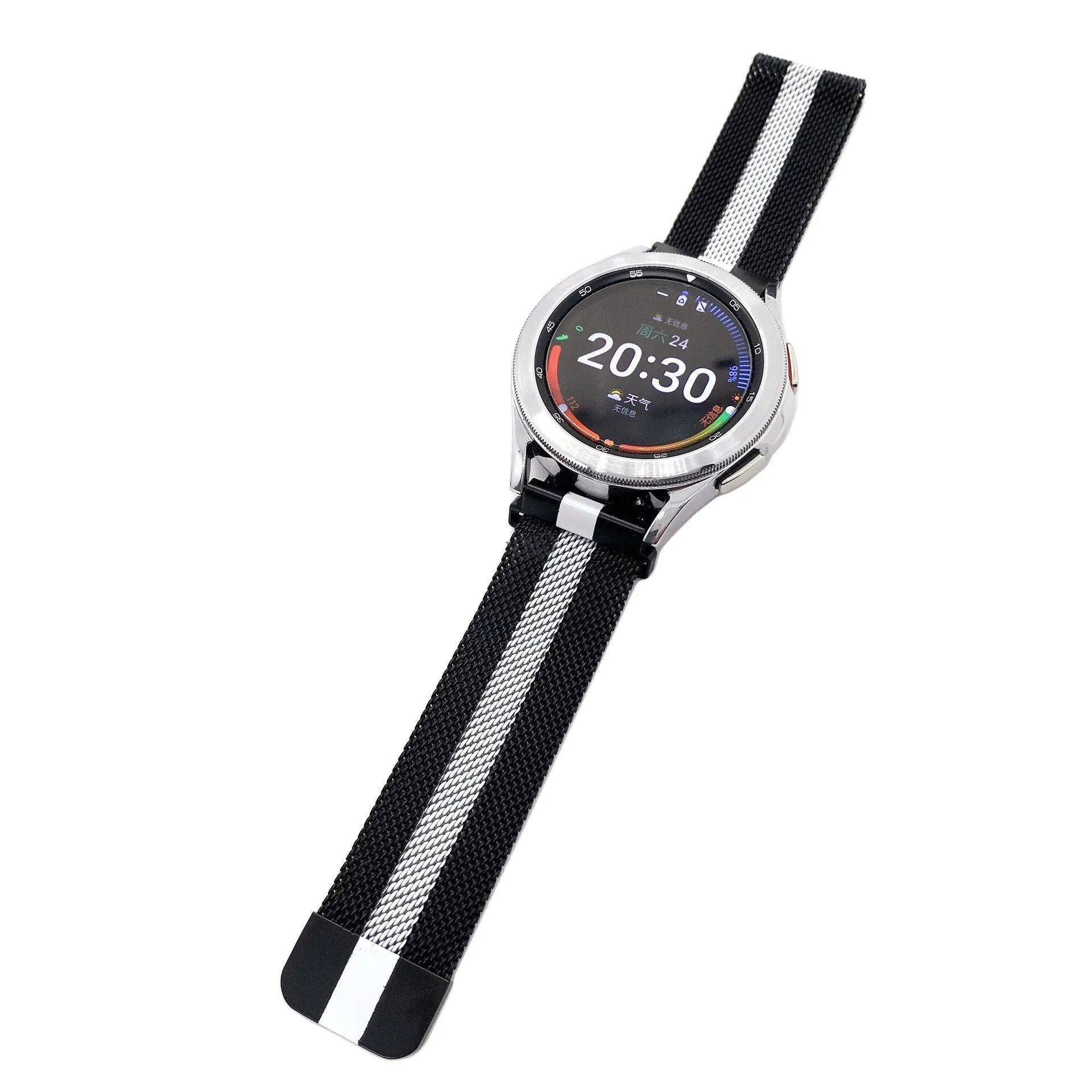 Trending Now Huawei Watch 3 (Pro) Milanese Strap (Black/White)  Ends Soon!