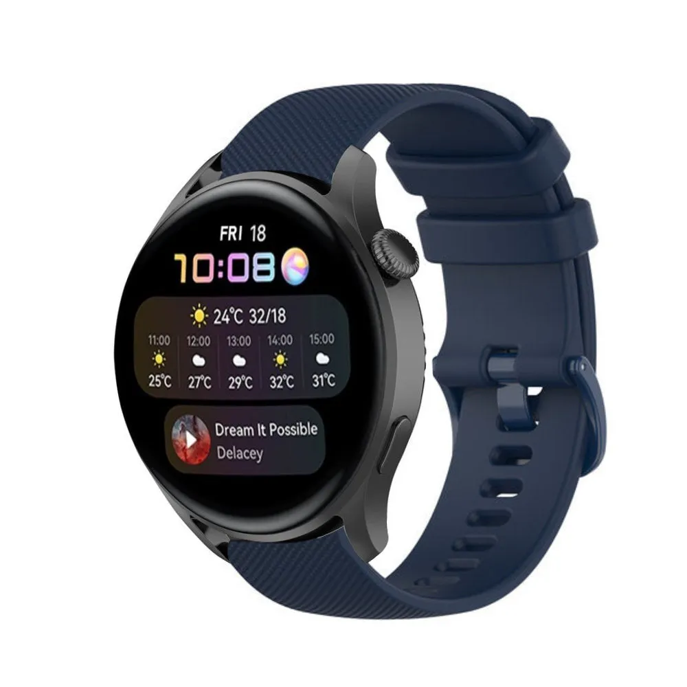 Trending Now Huawei Watch 3 (Pro) Premium Silicone Strap (Dark Blue)  Limited Availability!