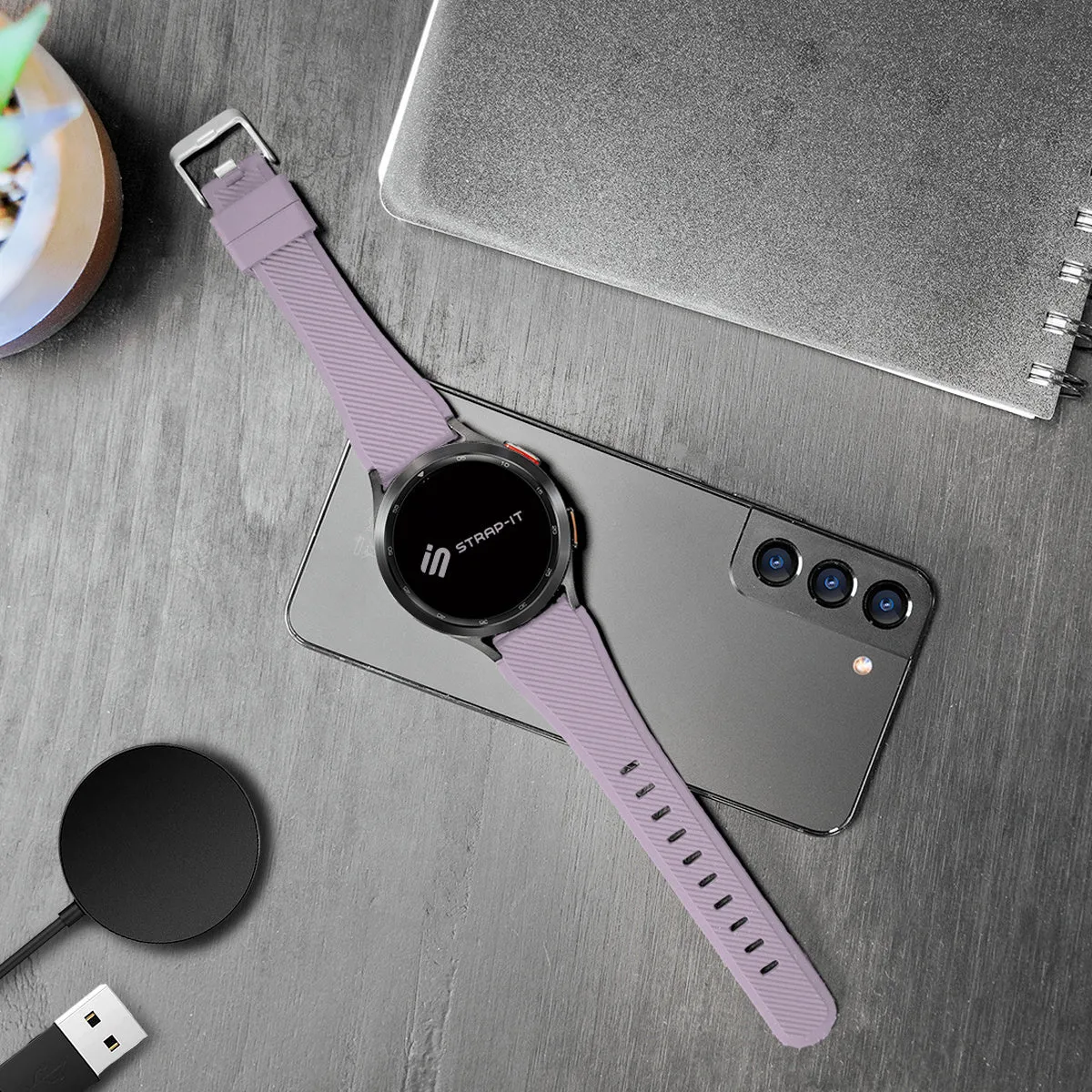 Trending Now Huawei Watch 3 (Pro) Silicone Strap with Buckle (Purple)  Stylish & Comfortable