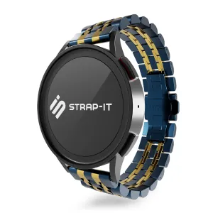 Trending Now Huawei Watch 3 (Pro) Steel Link Strap Duo (Blue/Gold)  Going Fast!