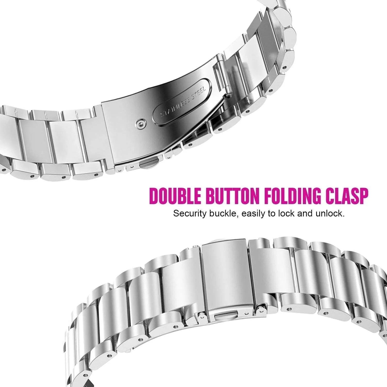 Trending Now Huawei Watch 5 - 42mm Steel Strap (Silver)  Stylish & Comfortable