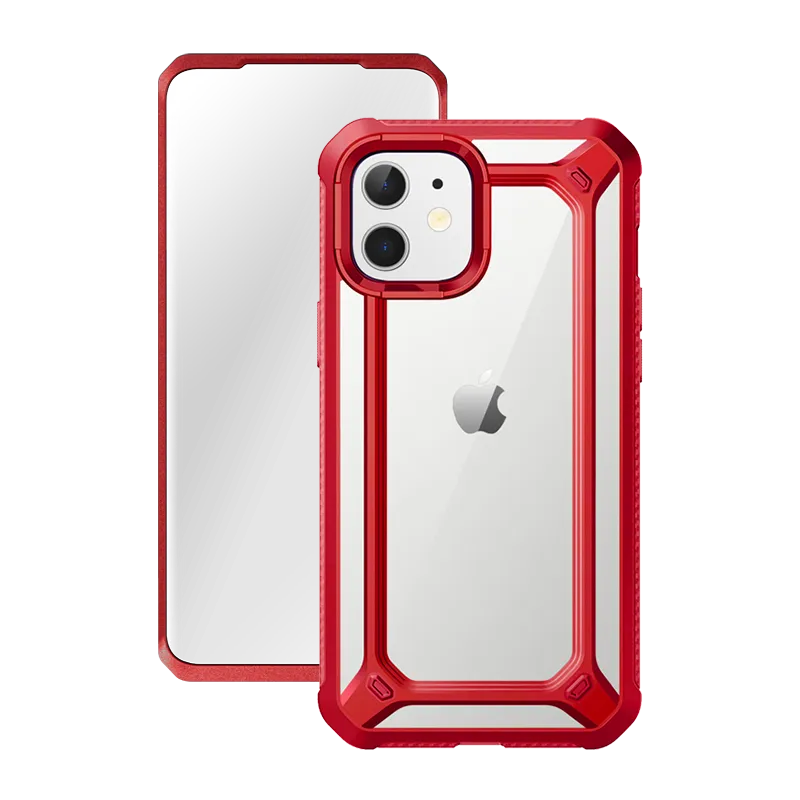Trending Now iPhone 12 mini 5.4 inch Unicorn Beetle Exo with Screen Protector Clear Case-Red  Last Few Pieces!