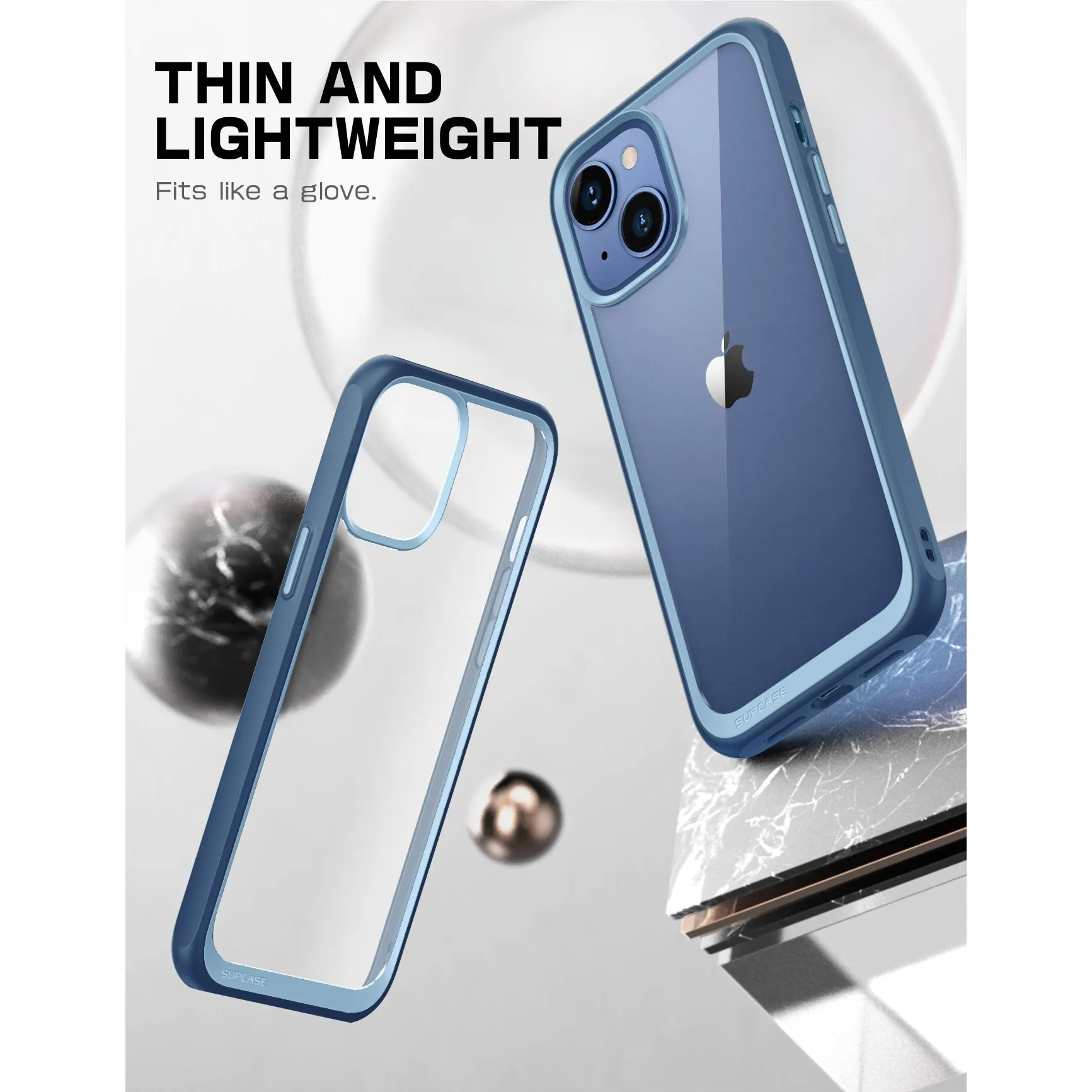 Trending Now iPhone 14 Plus 6.7 inch Unicorn Beetle Style Slim Clear Case-Blue  Going Fast!