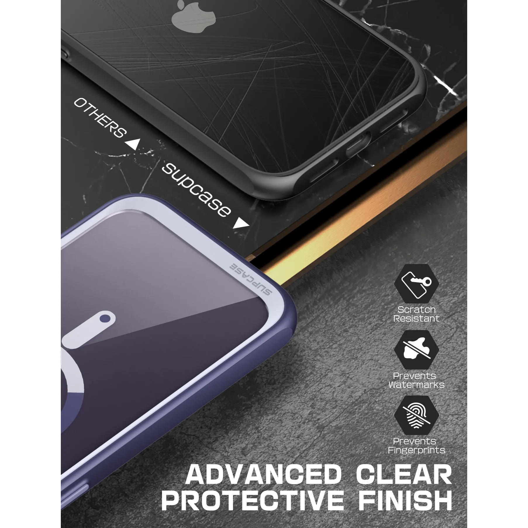 Trending Now iPhone 14 Pro 6.1 inch Unicorn Beetle MAG Slim Clear MagSafe Case-Deep Purple  Limited Stock!