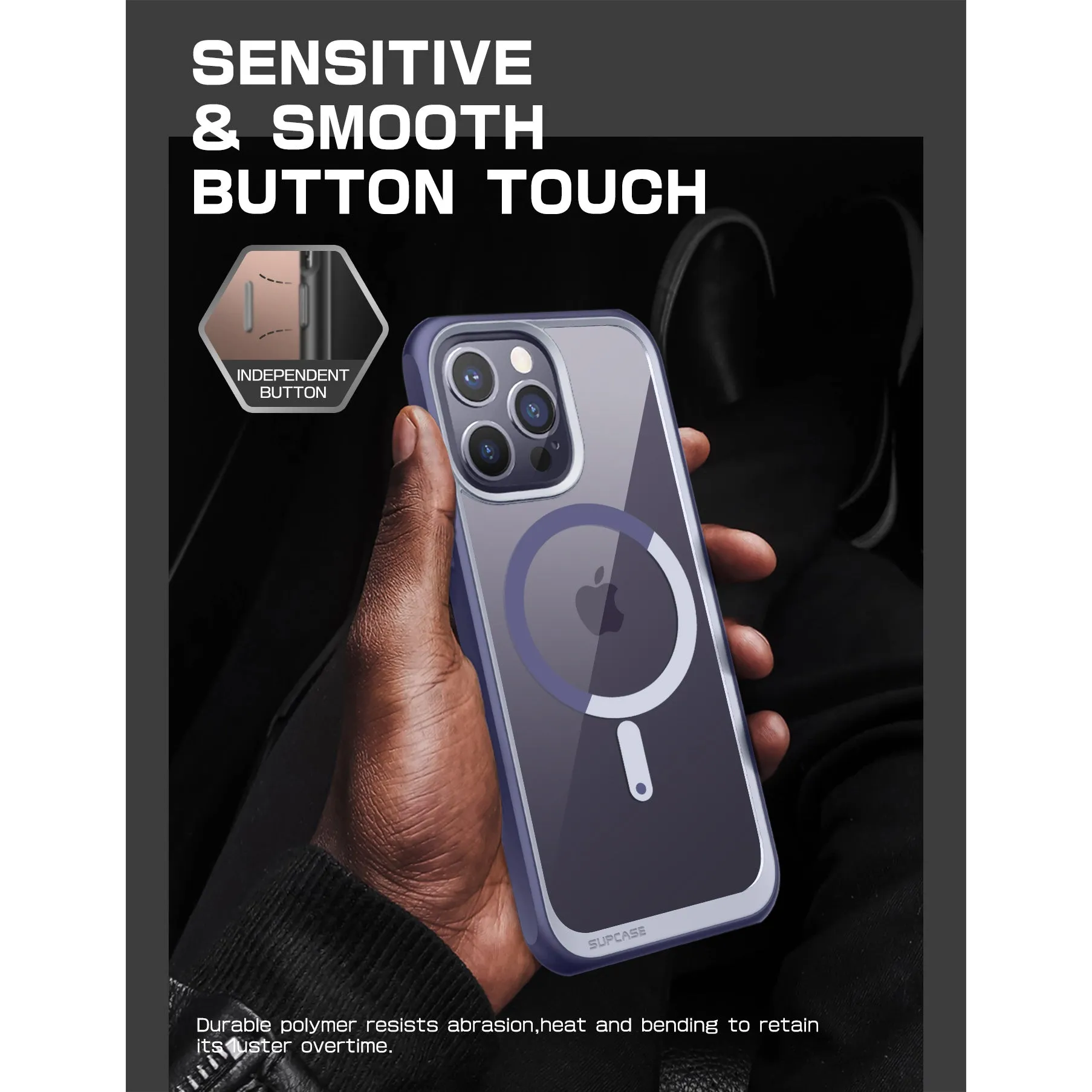 Trending Now iPhone 14 Pro 6.1 inch Unicorn Beetle MAG Slim Clear MagSafe Case-Deep Purple  Limited Stock!