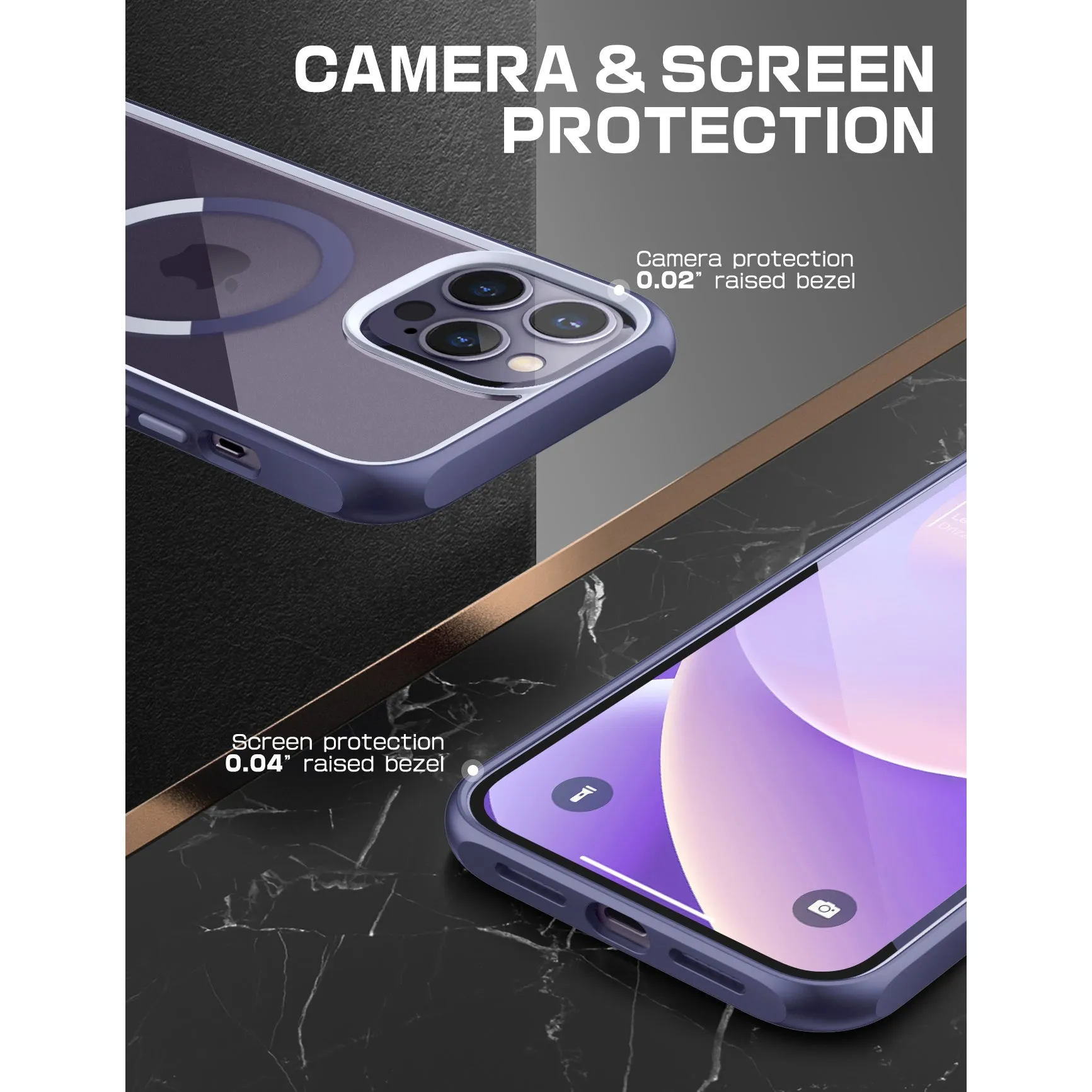 Trending Now iPhone 14 Pro 6.1 inch Unicorn Beetle MAG Slim Clear MagSafe Case-Deep Purple  Limited Stock!