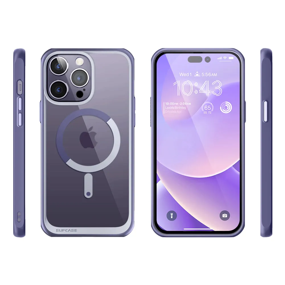 Trending Now iPhone 14 Pro 6.1 inch Unicorn Beetle MAG Slim Clear MagSafe Case-Deep Purple  Limited Stock!