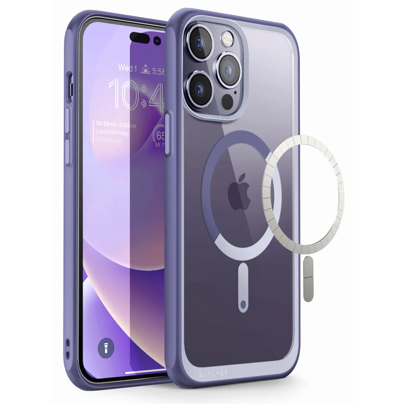 Trending Now iPhone 14 Pro 6.1 inch Unicorn Beetle MAG Slim Clear MagSafe Case-Deep Purple  Limited Stock!