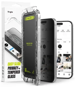 Trending Now iPhone 16 / 15 Screen Protector | Easy Slide Privacy Tempered Glass  Stylish & Comfortable