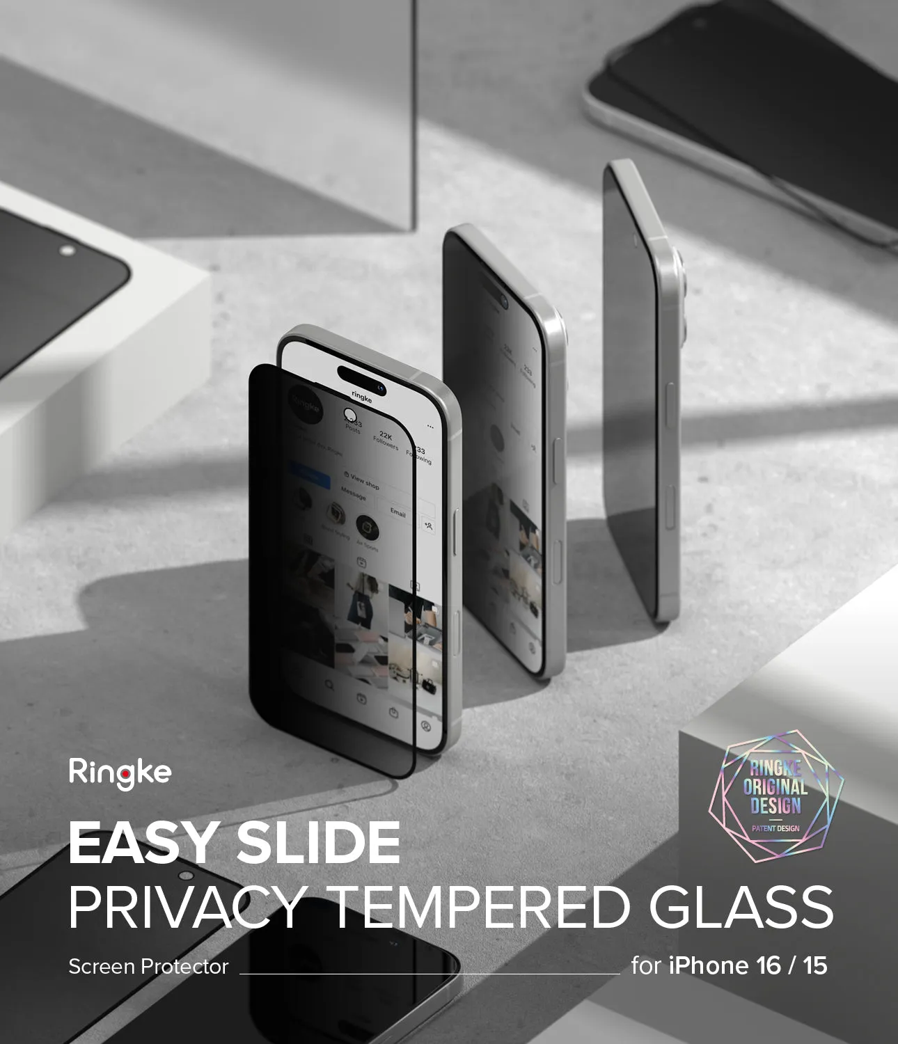 Trending Now iPhone 16 / 15 Screen Protector | Easy Slide Privacy Tempered Glass  Stylish & Comfortable