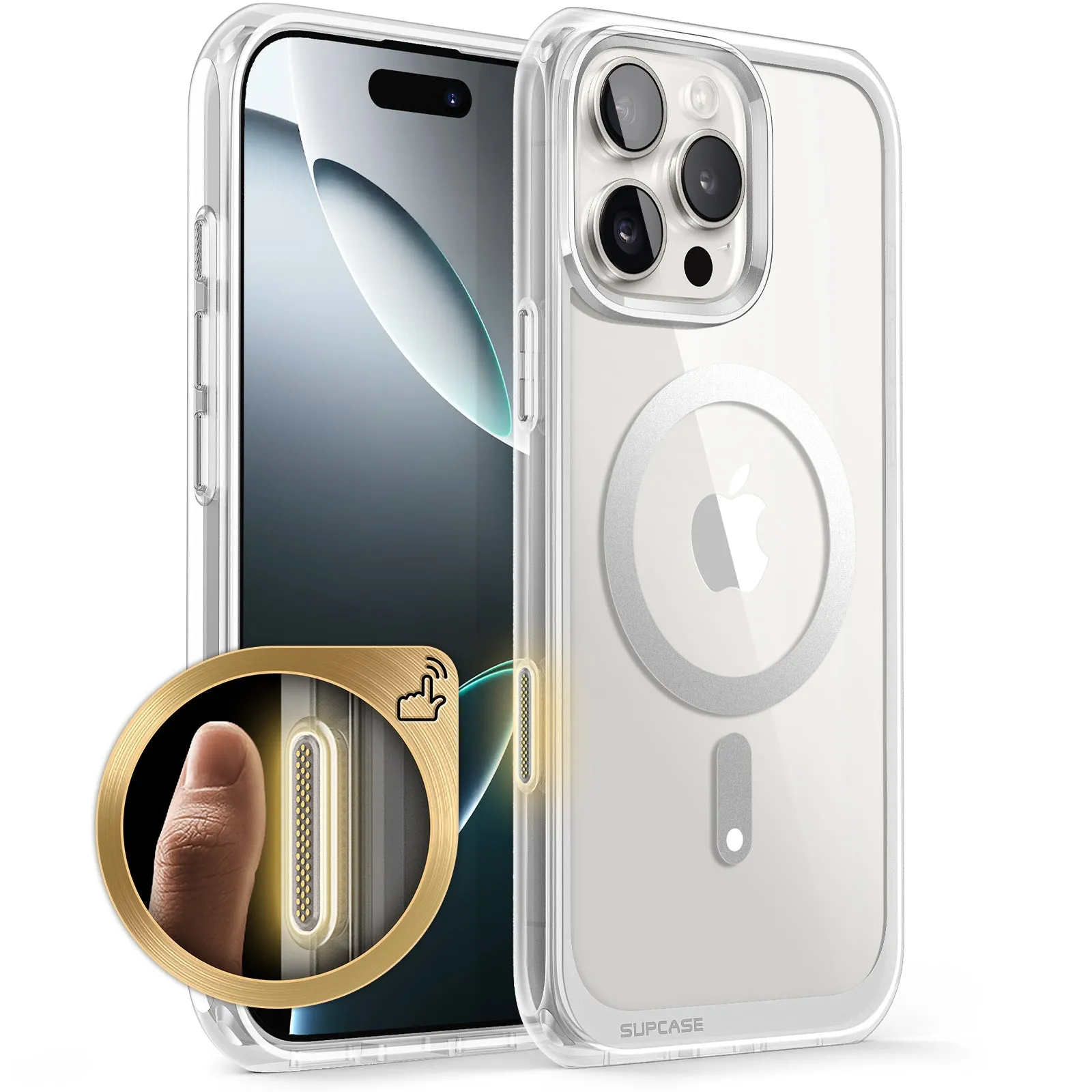 Trending Now iPhone 16 Pro 6.3 inch Unicorn Beetle MAG Slim Clear MagSafe Camera Control Button Case-Clear  Almost Gone!