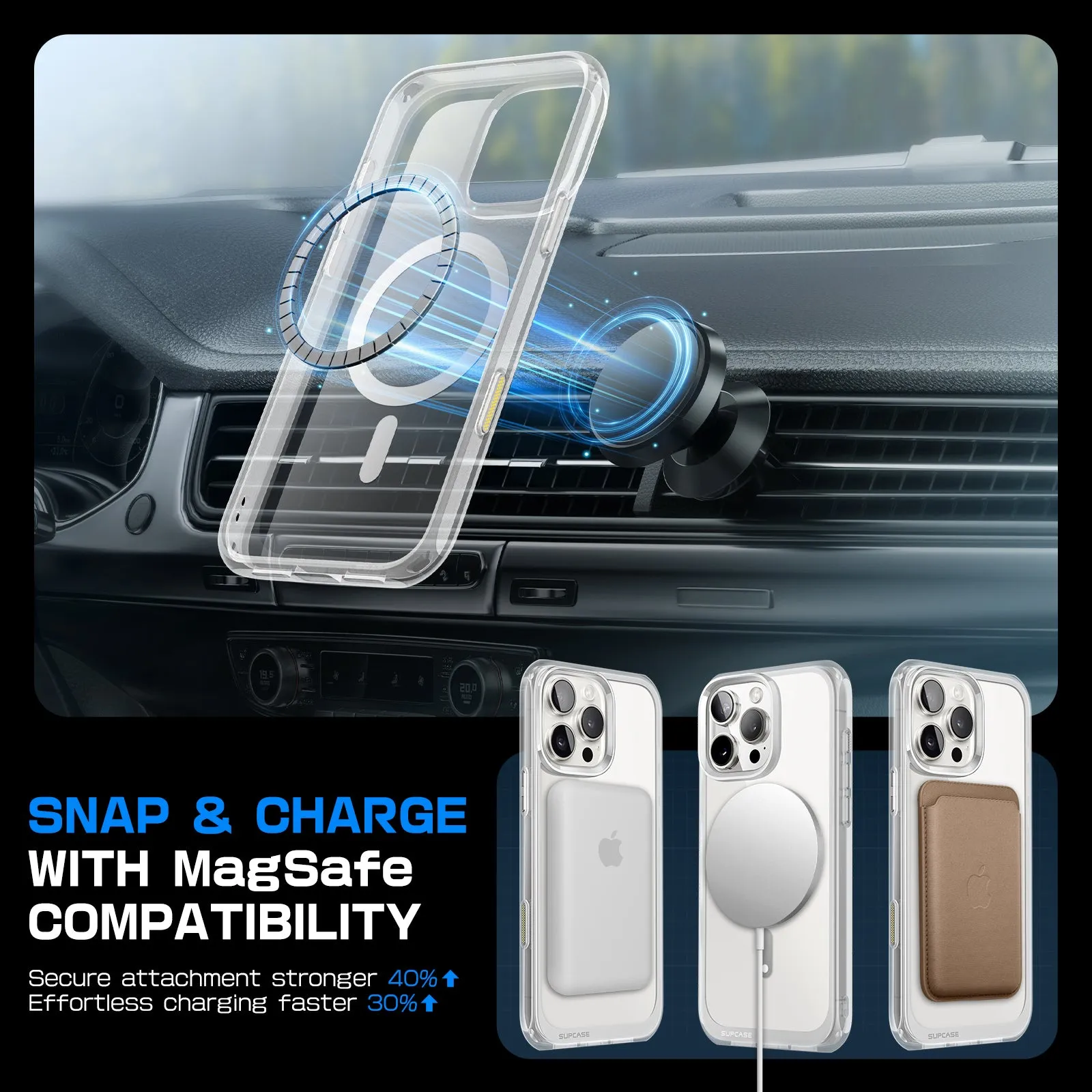 Trending Now iPhone 16 Pro 6.3 inch Unicorn Beetle MAG Slim Clear MagSafe Camera Control Button Case-Clear  Almost Gone!