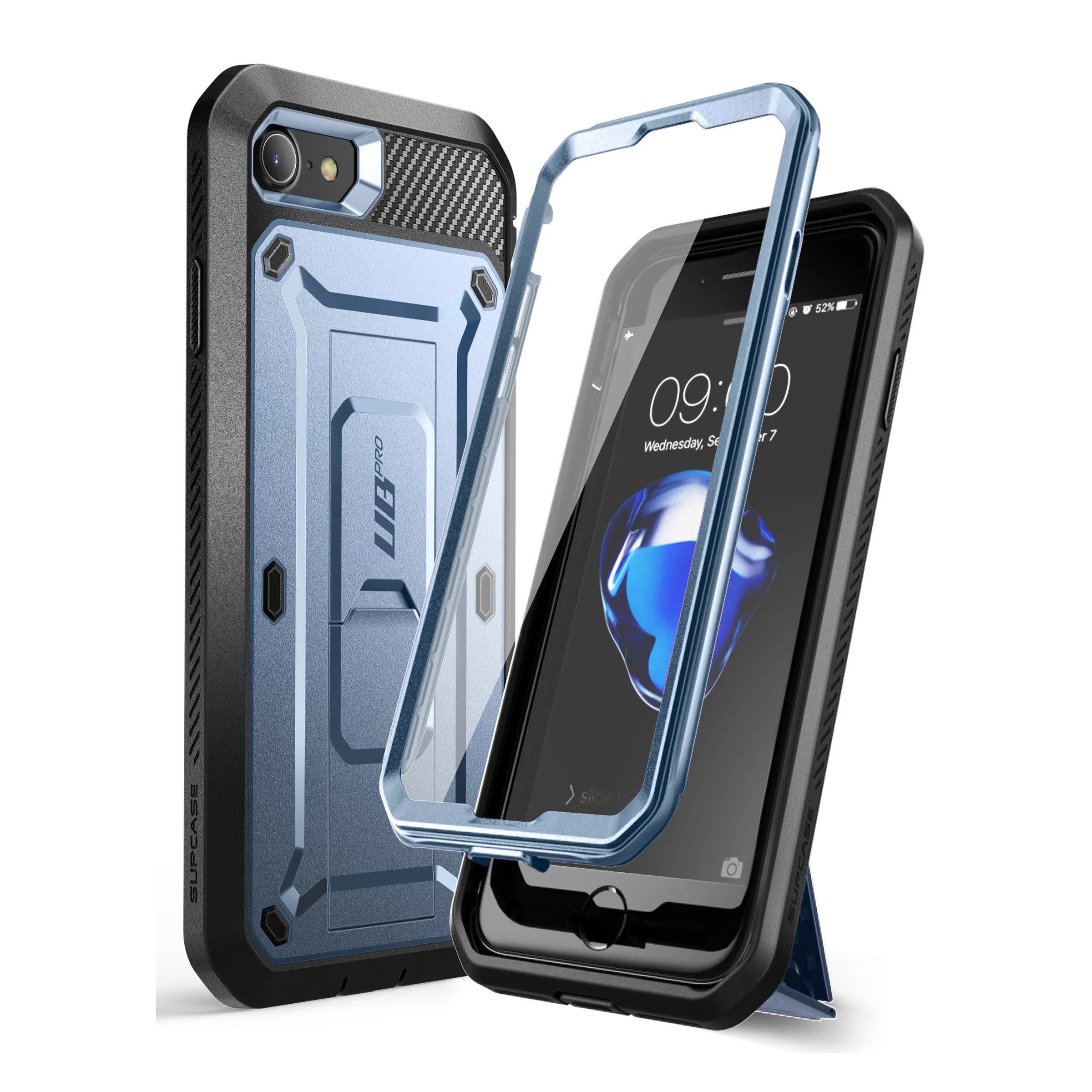 Trending Now iPhone SE Unicorn Beetle Pro Full-Body Case with Kickstand-Blue  Limited Release!