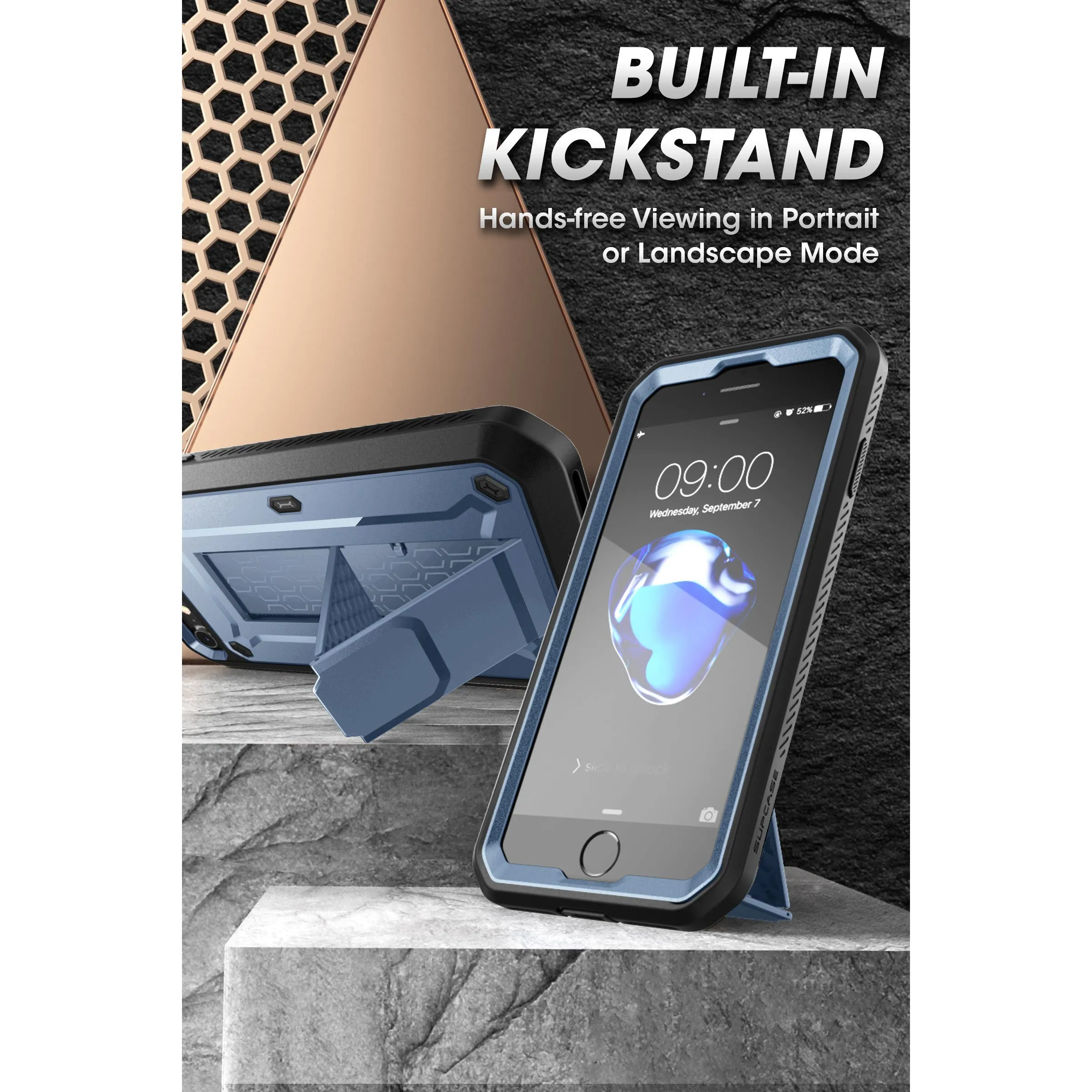 Trending Now iPhone SE Unicorn Beetle Pro Full-Body Case with Kickstand-Blue  Limited Release!