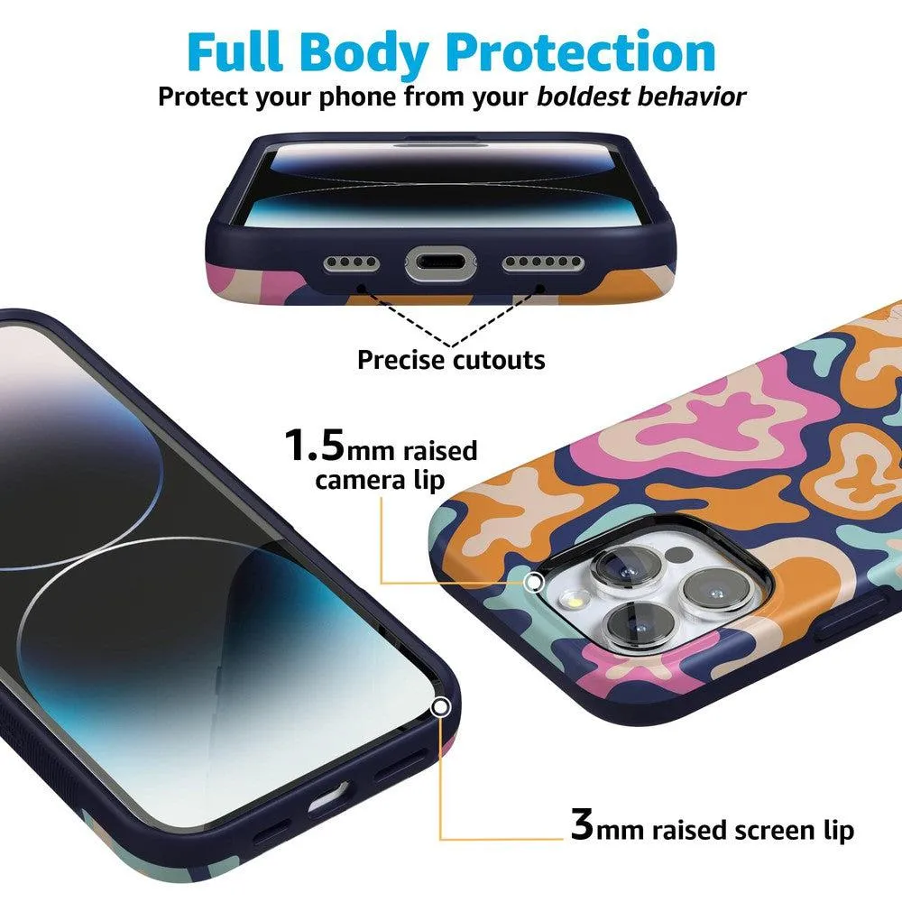 Trending Now Midnight Color Splash | Abstract Retro Case  Limited Stock!