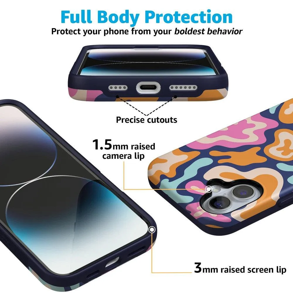 Trending Now Midnight Color Splash | Abstract Retro Case  Limited Stock!