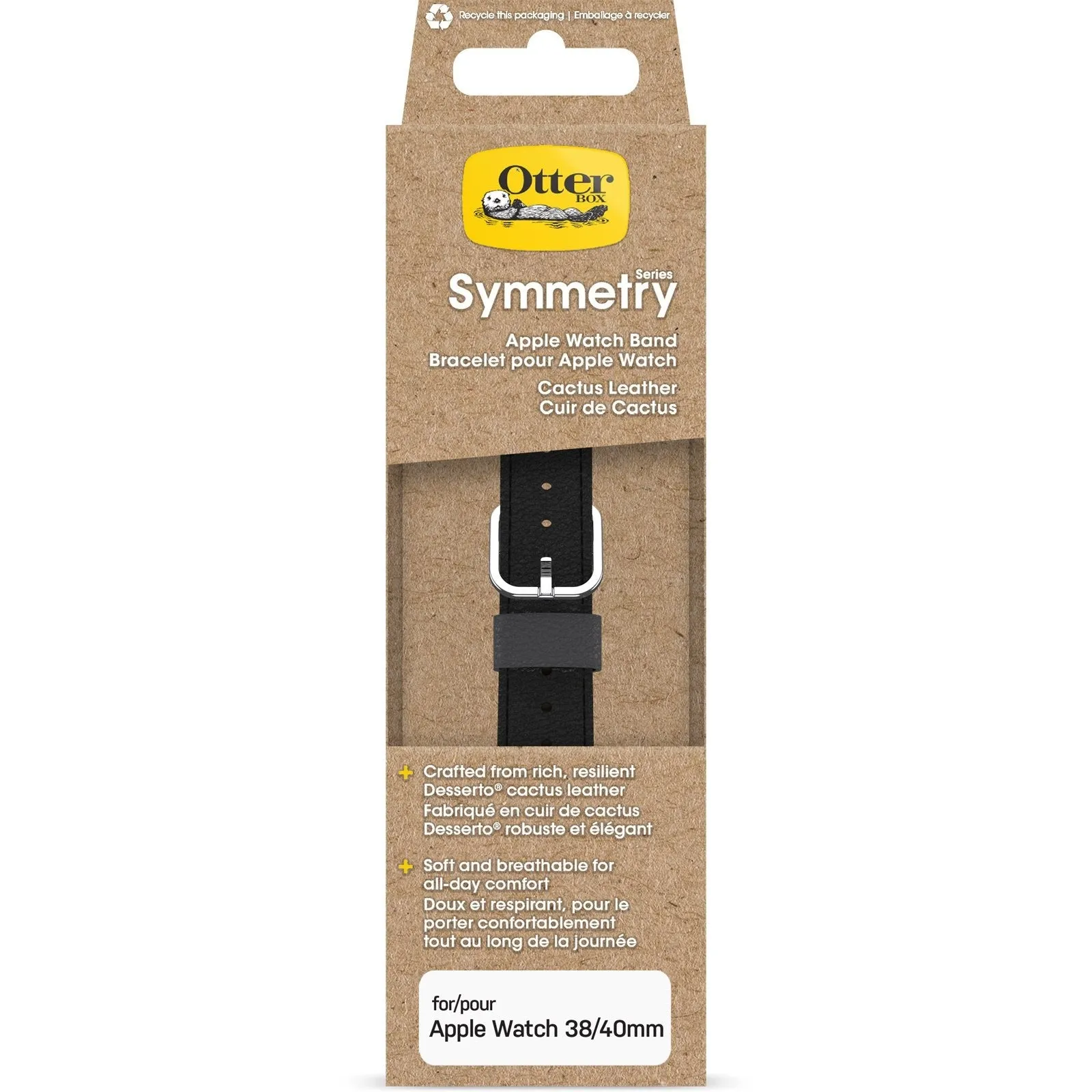 Trending Now Otterbox Apple Watch Symmetry Cactus Leather Strap (Black)  Last Few Pieces!