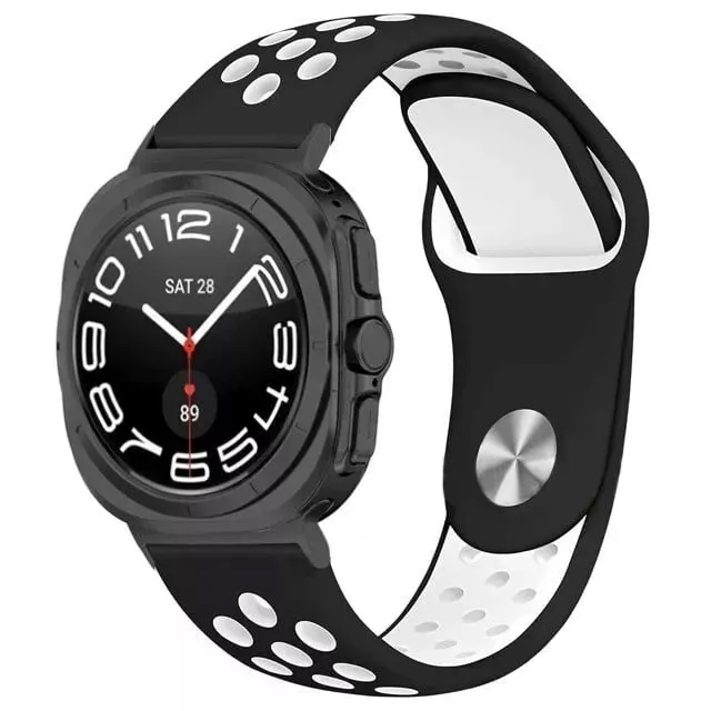 Trending Now Samsung Galaxy Watch Ultra Sport Strap (Black/White)  Last Few Pieces!