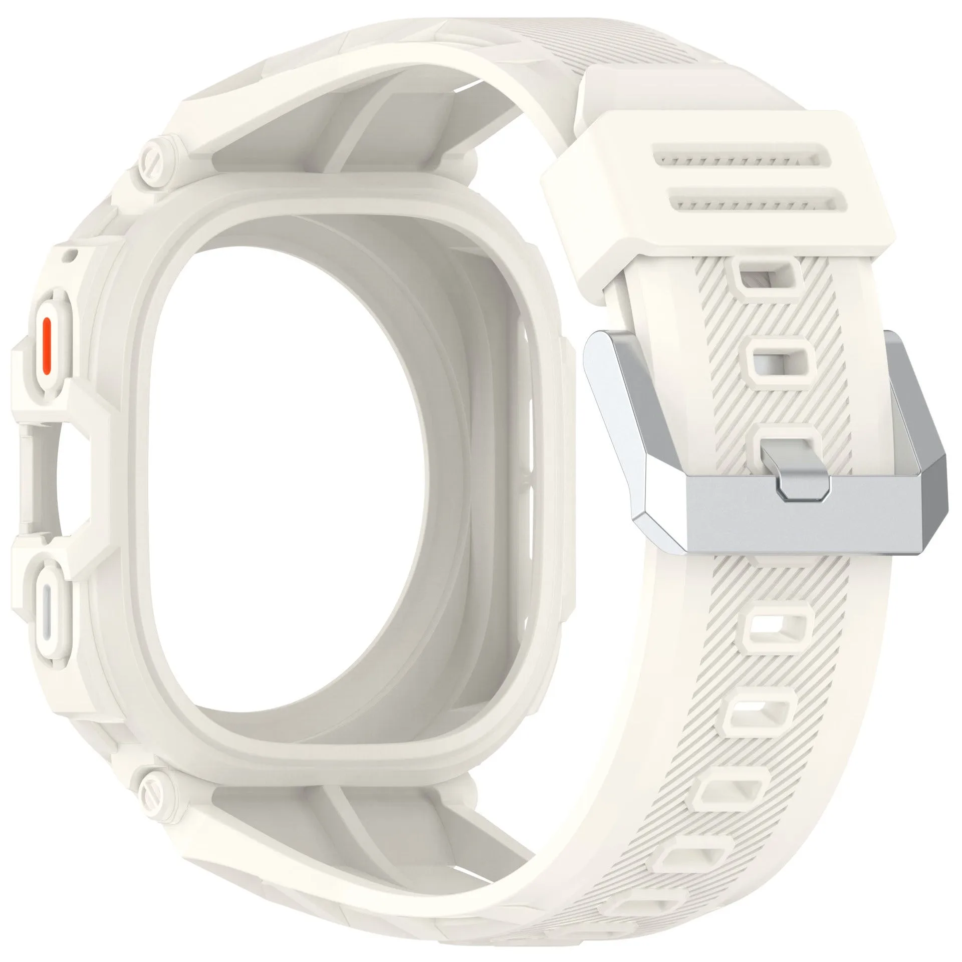 Trending Now Samsung Galaxy Watch Ultra TPU Strap with Frame (Ivory White)  Dont Miss Out!
