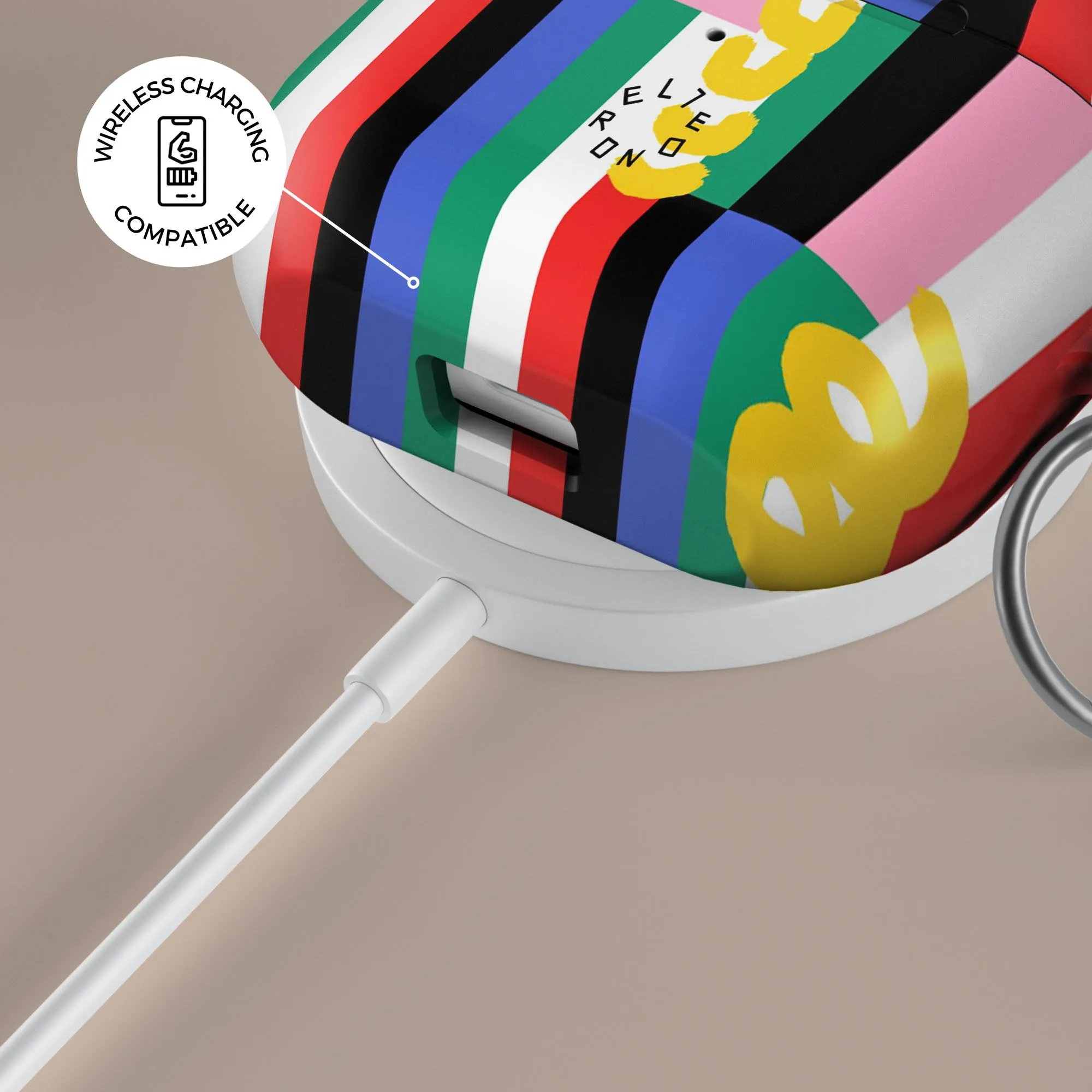 Trending Now Stripe Fusion AirPods Case  Today Only!