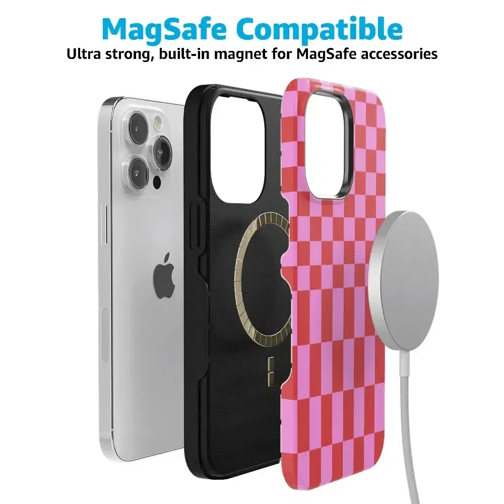 Trending Now Vibe Check | Pink Checkerboard Case  Limited Stock!
