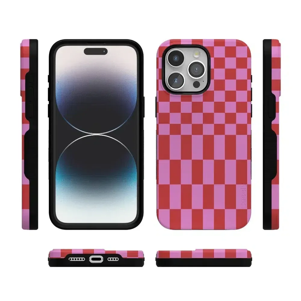 Trending Now Vibe Check | Pink Checkerboard Case  Limited Stock!
