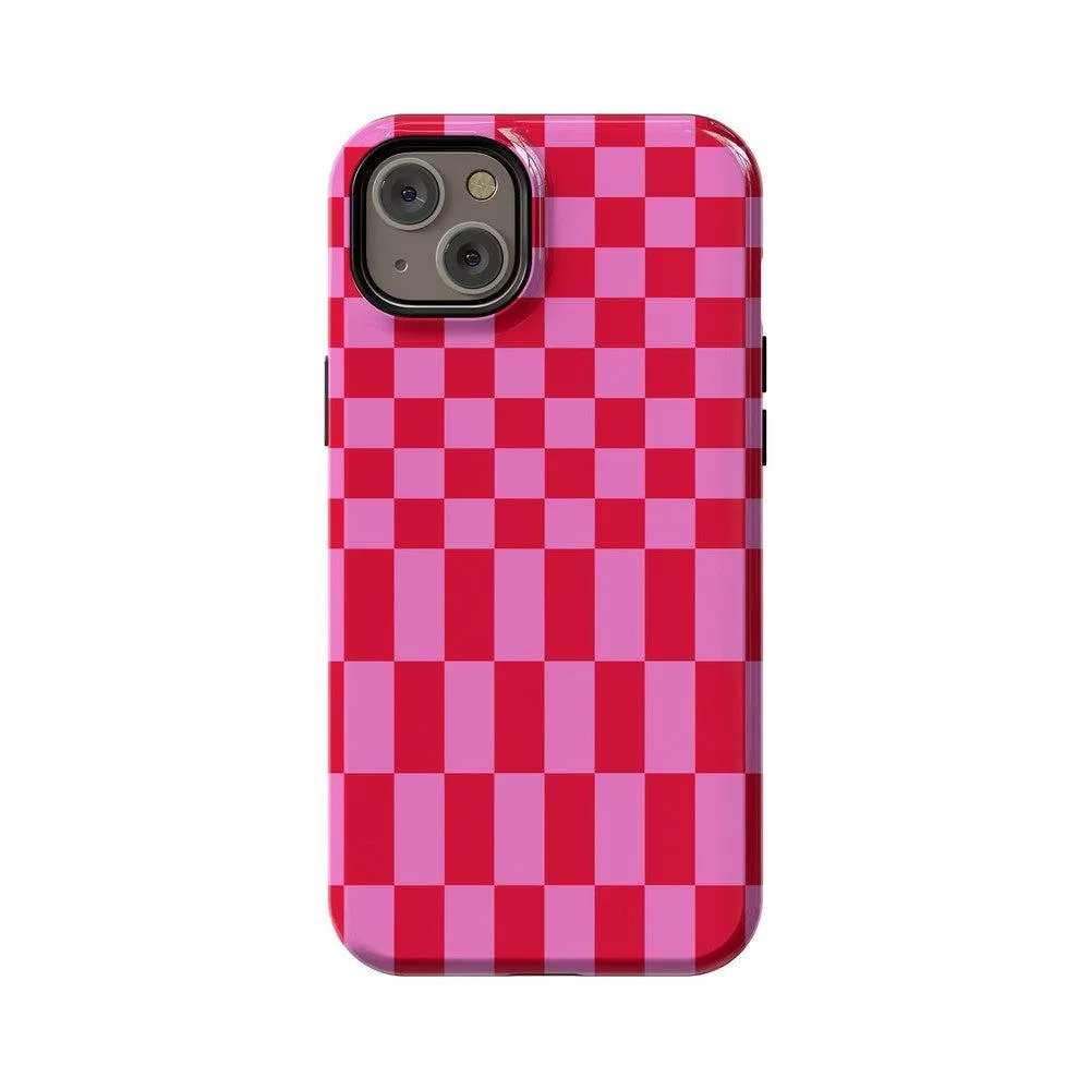 Trending Now Vibe Check | Pink Checkerboard Case  Limited Stock!