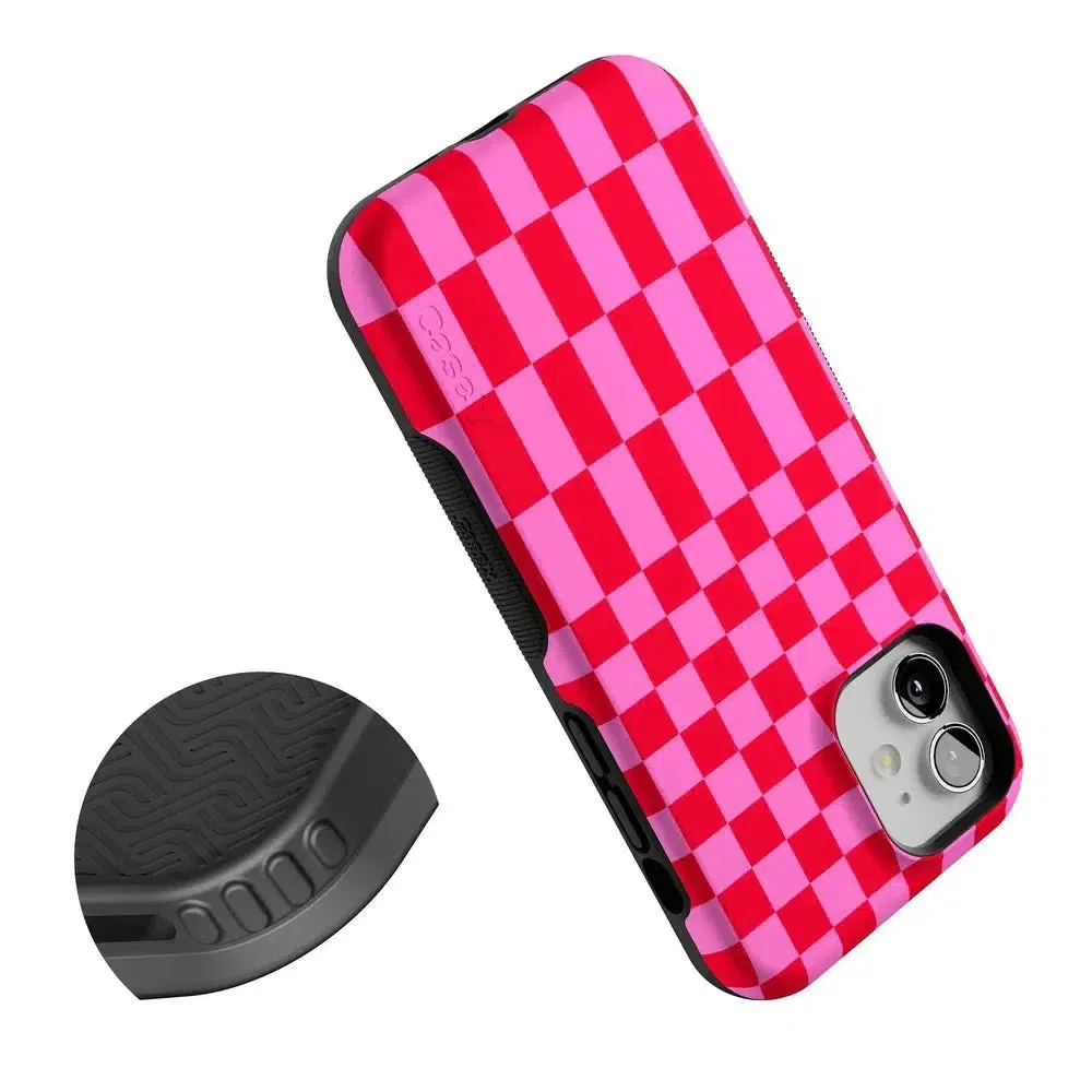 Trending Now Vibe Check | Pink Checkerboard Case  Limited Stock!