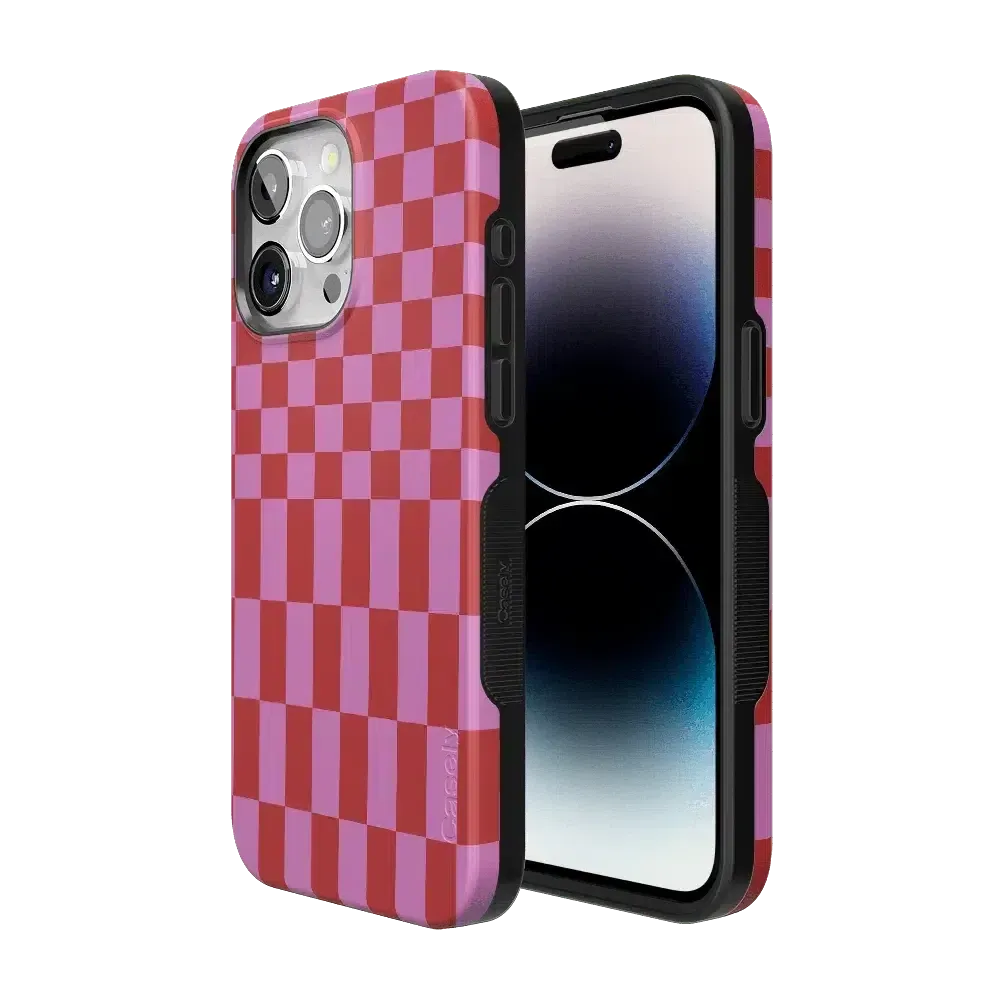 Trending Now Vibe Check | Pink Checkerboard Case  Limited Stock!