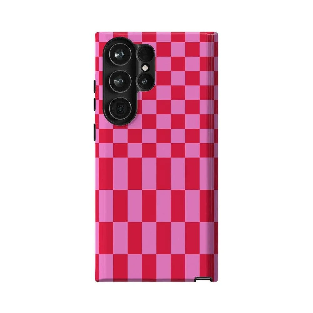 Trending Now Vibe Check | Pink Checkerboard Case  Limited Stock!