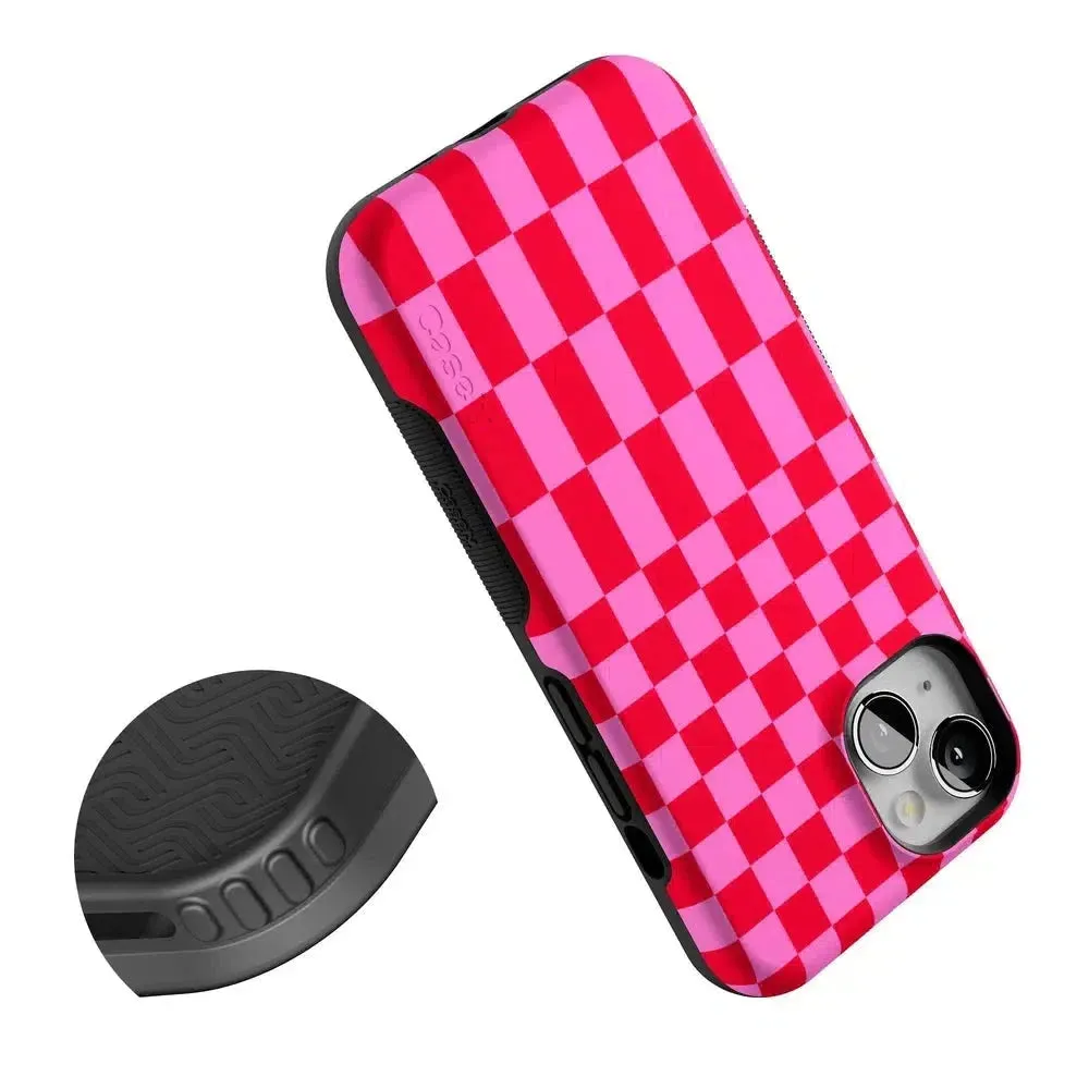 Trending Now Vibe Check | Pink Checkerboard Case  Limited Stock!