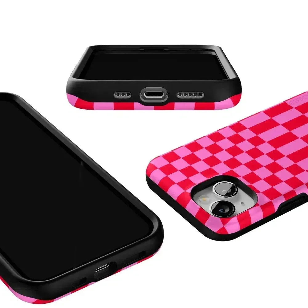 Trending Now Vibe Check | Pink Checkerboard Case  Limited Stock!