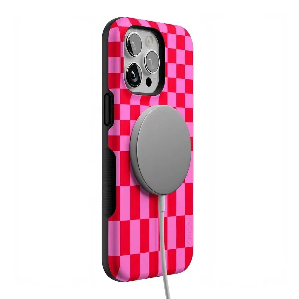 Trending Now Vibe Check | Pink Checkerboard Case  Limited Stock!