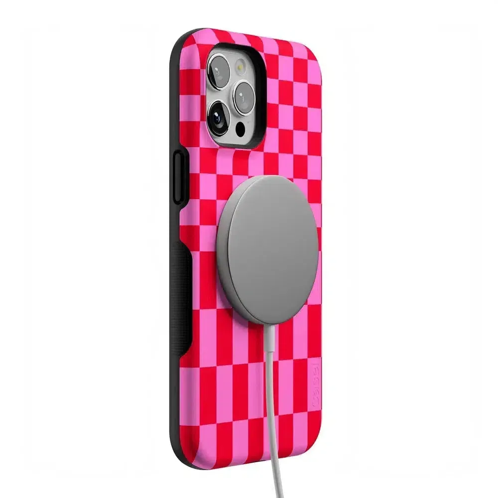 Trending Now Vibe Check | Pink Checkerboard Case  Limited Stock!