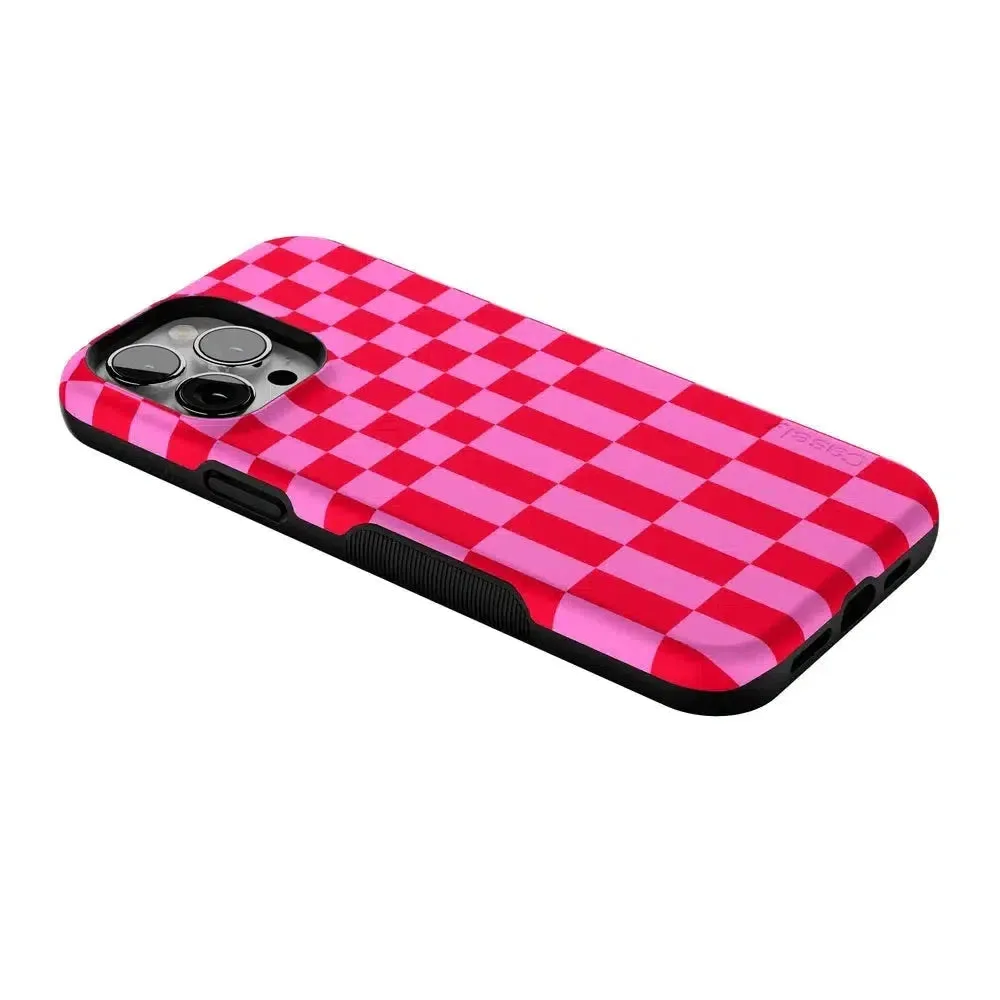 Trending Now Vibe Check | Pink Checkerboard Case  Limited Stock!