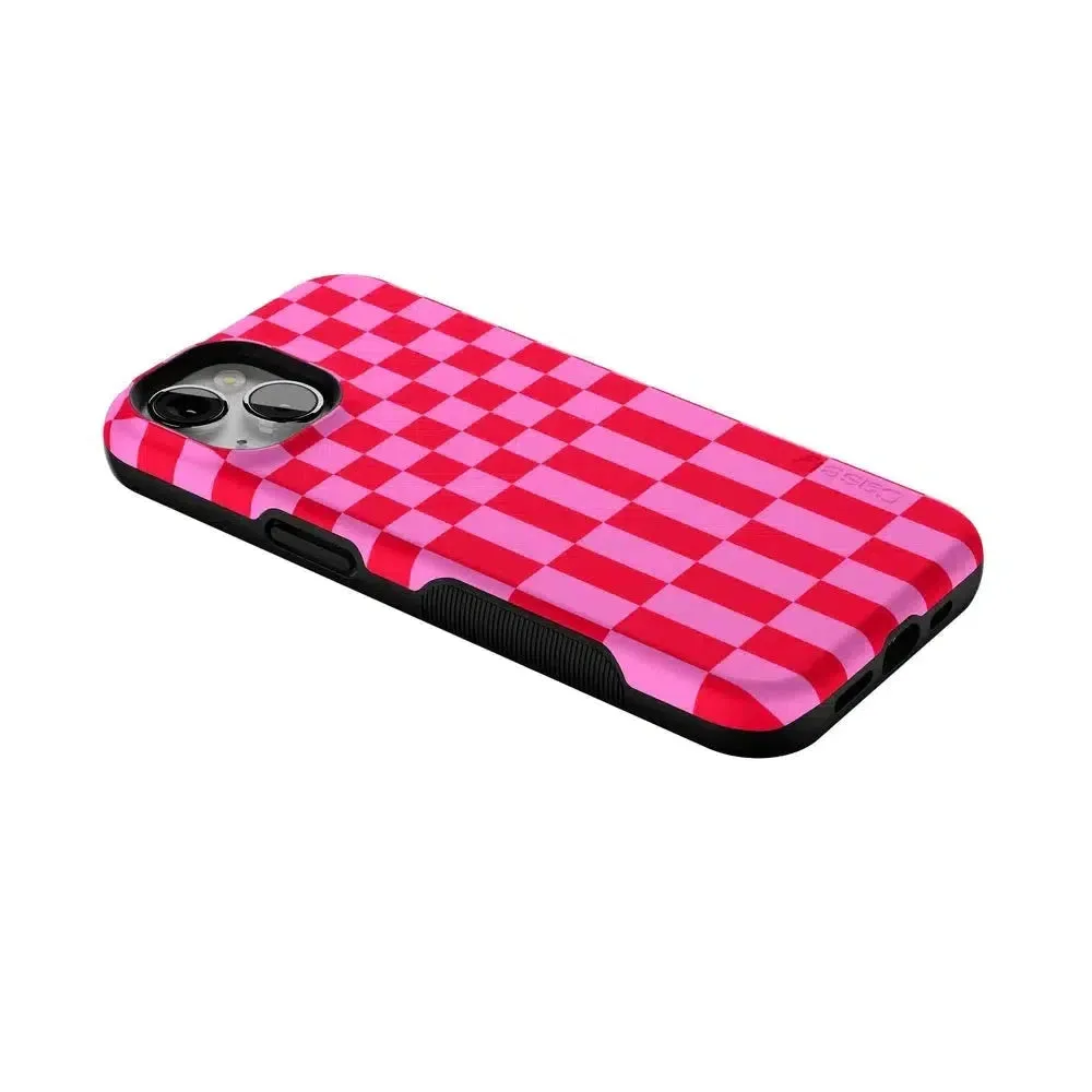 Trending Now Vibe Check | Pink Checkerboard Case  Limited Stock!