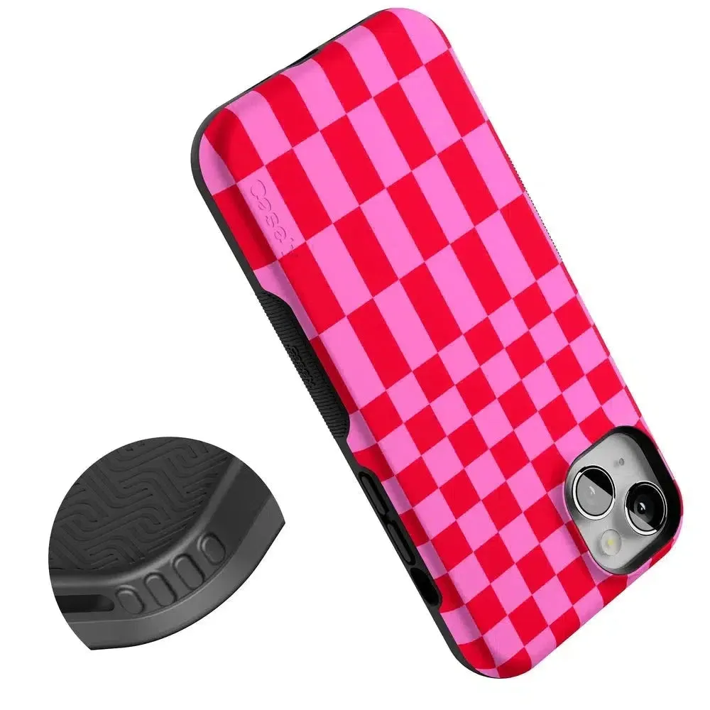 Trending Now Vibe Check | Pink Checkerboard Case  Limited Stock!