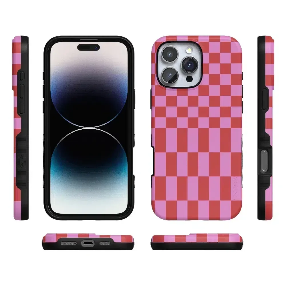 Trending Now Vibe Check | Pink Checkerboard Case  Limited Stock!