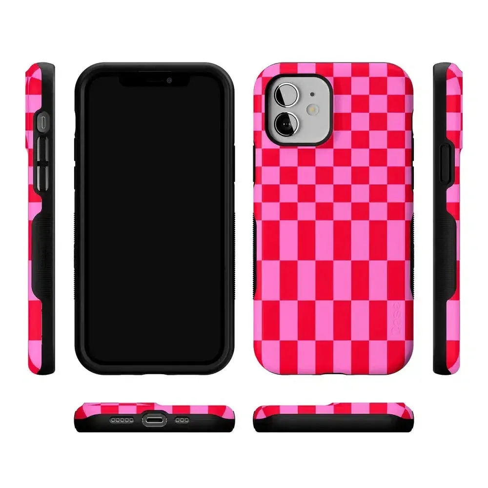 Trending Now Vibe Check | Pink Checkerboard Case  Limited Stock!