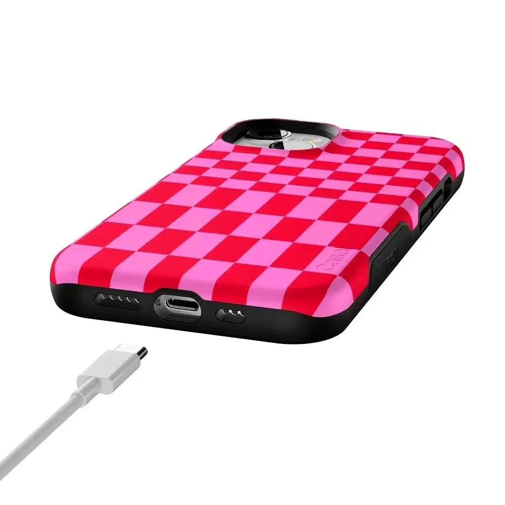 Trending Now Vibe Check | Pink Checkerboard Case  Limited Stock!