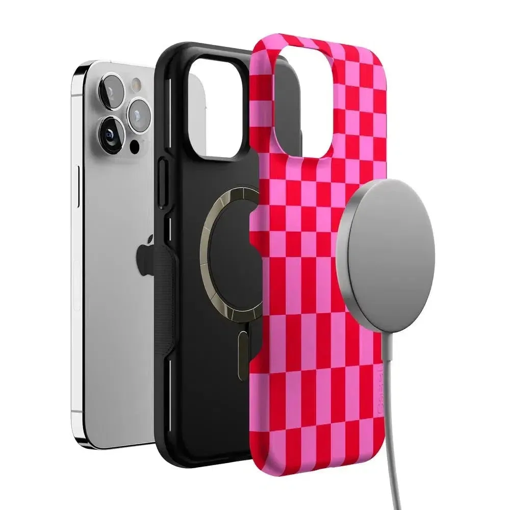 Trending Now Vibe Check | Pink Checkerboard Case  Limited Stock!