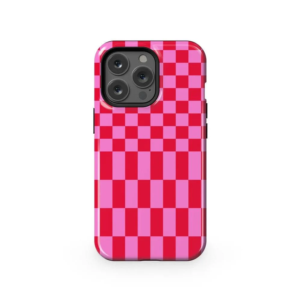 Trending Now Vibe Check | Pink Checkerboard Case  Limited Stock!