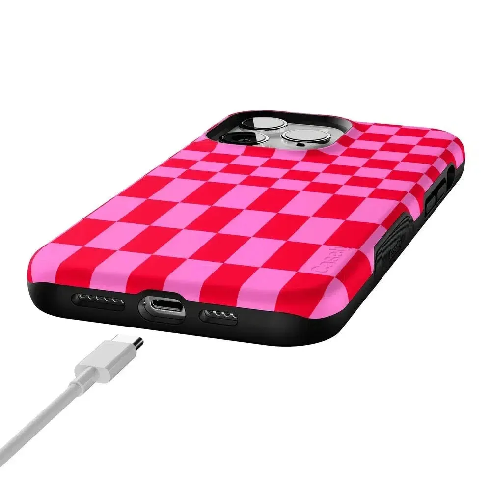 Trending Now Vibe Check | Pink Checkerboard Case  Limited Stock!