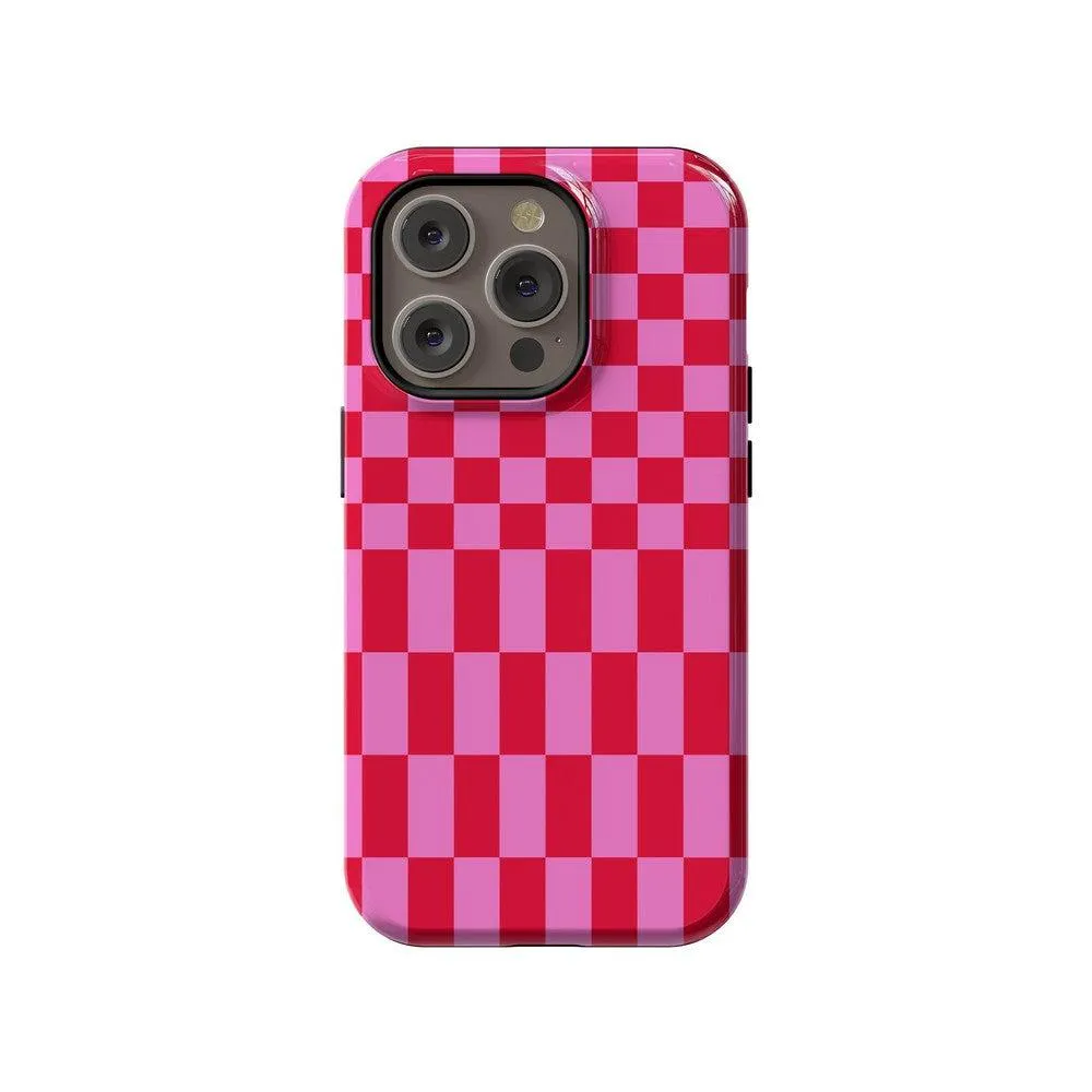 Trending Now Vibe Check | Pink Checkerboard Case  Limited Stock!