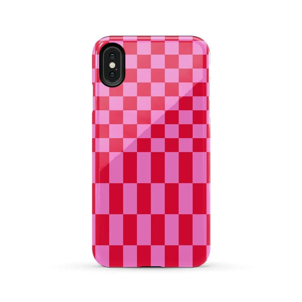 Trending Now Vibe Check | Pink Checkerboard Case  Limited Stock!